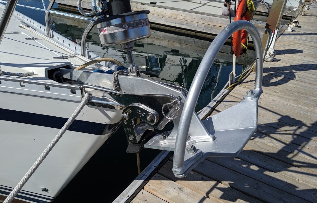 Mantis Anchor on Sailboat