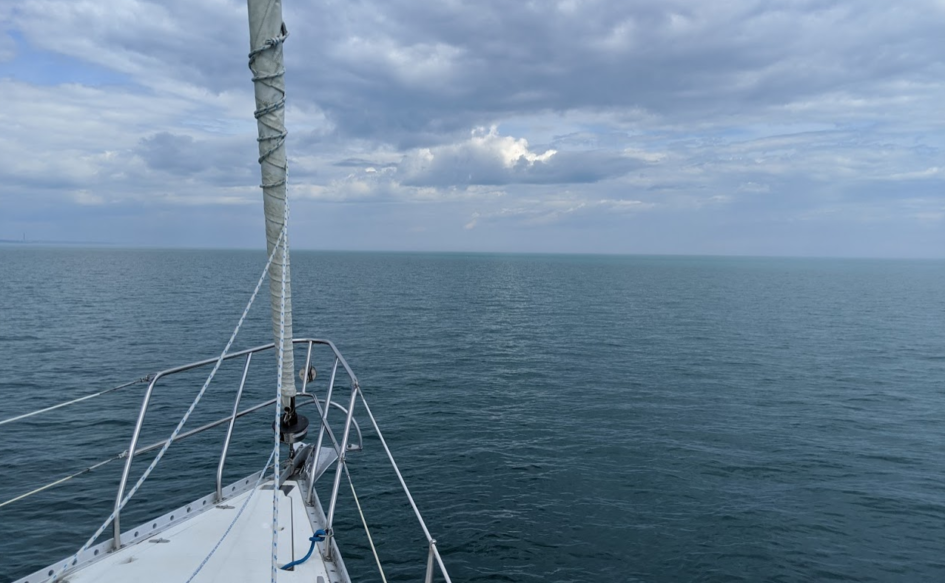 Calm day in sailboat lake ontario