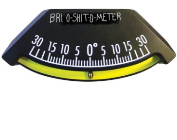 Clinometer with new label Bri oh shit oh meter