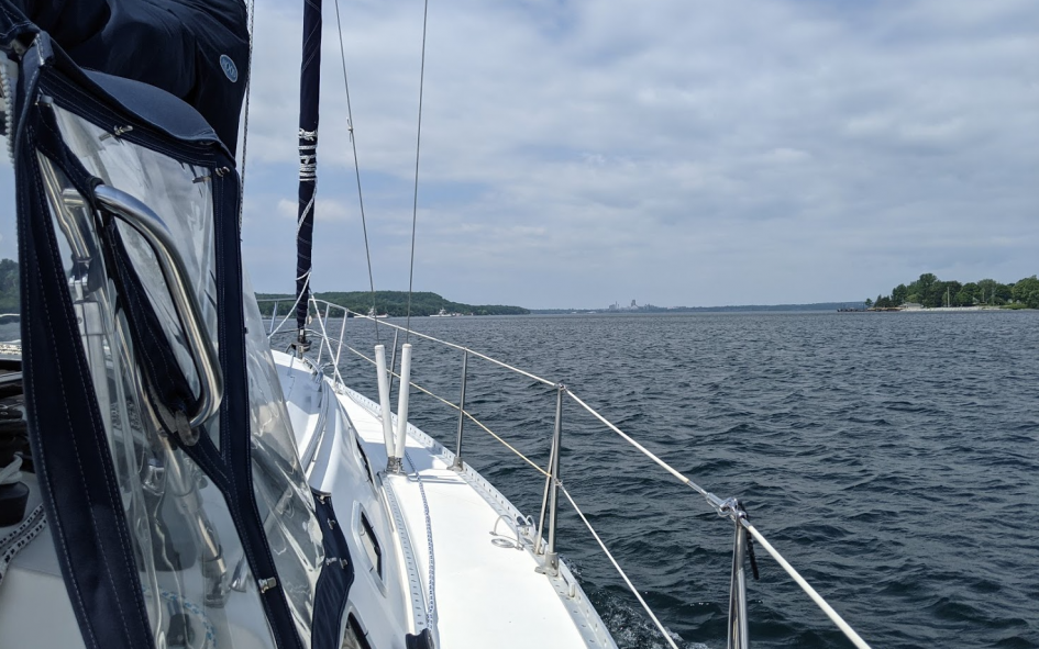 motoring toward glenora ferry