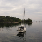 Drone Anchored Sugar Island